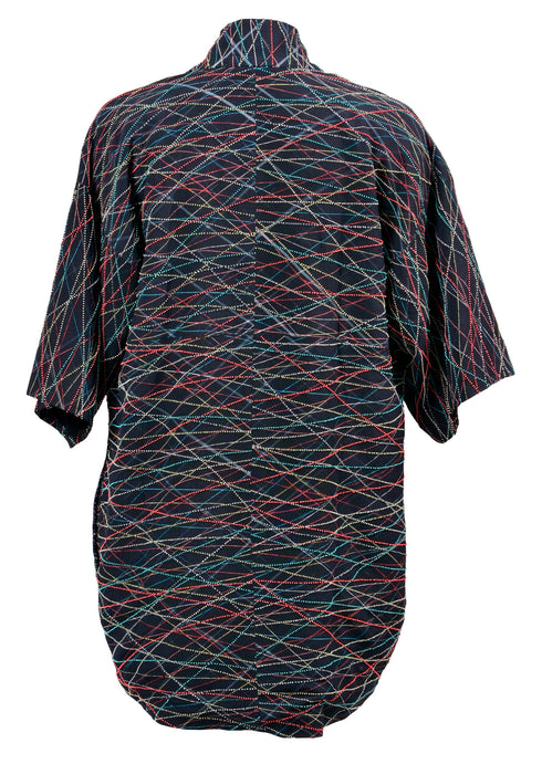 Black Multi Color Kimono